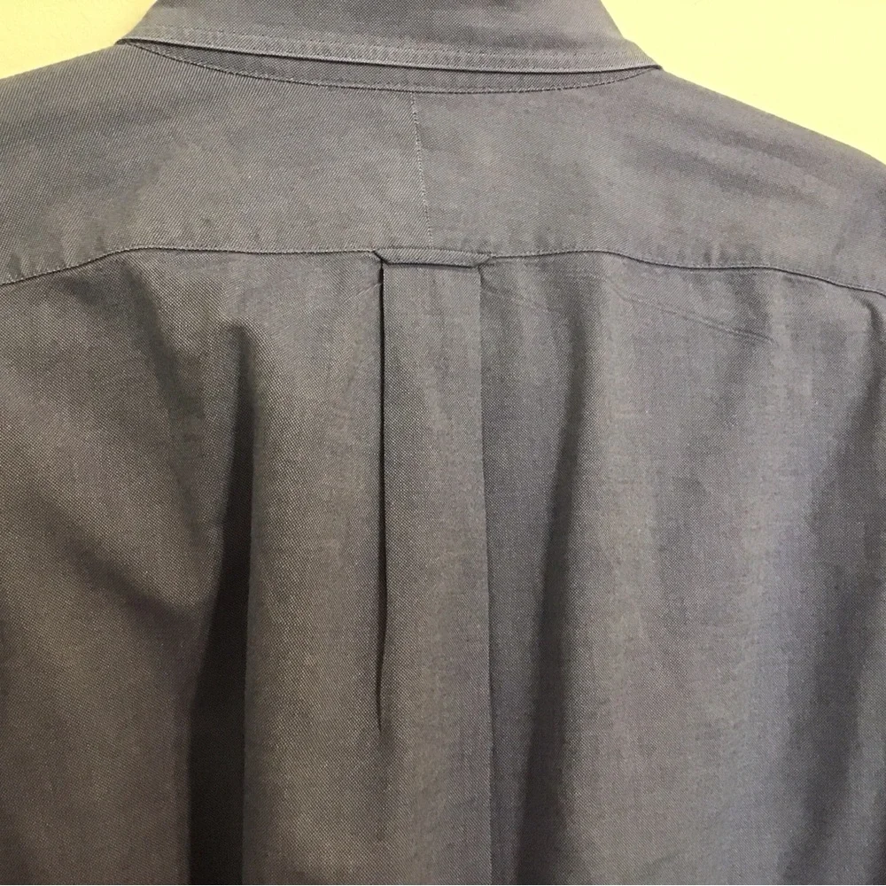 Lands’ End blue cotton Oxford shirt. 17 1/2 X 34 Regular